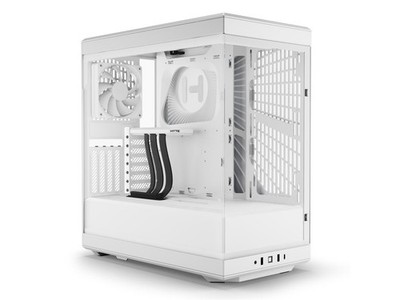 HYTE Y40 Mainstream Vertical GPU Case ATX Mid Tower Gaming Case, Snow White