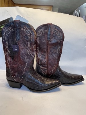 JB DILLON CAIMAN WITH GOAT LEATHER NEW WITH TAGS COWBOY BOOTS SZ 10B STYLISH NWT