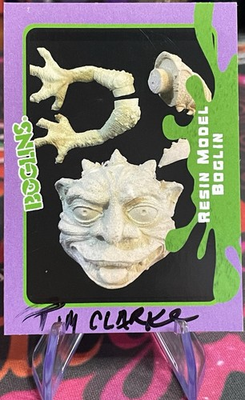 #ad 2022 Boglins Tim Clarke Auto Box Topper Card 1 6 Dynamite Ent #002 $74.95