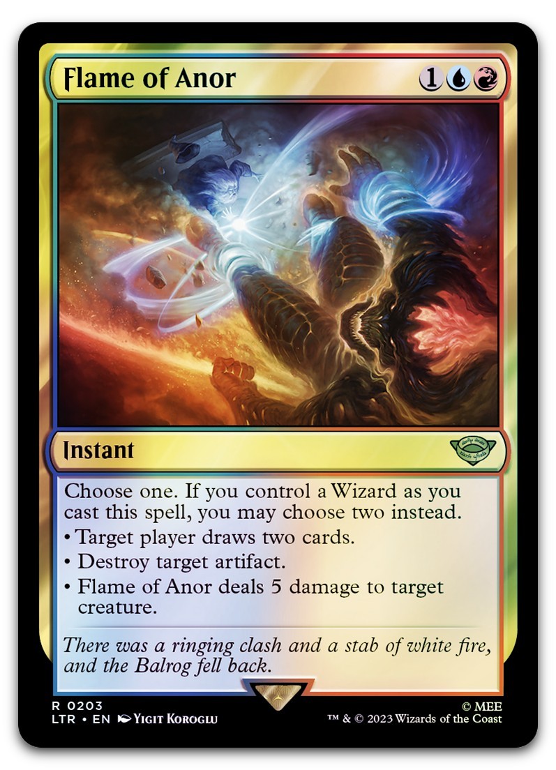 Flame of Anor #203 (Foil) (NM) Lord of the Rings LTR Magic MTG