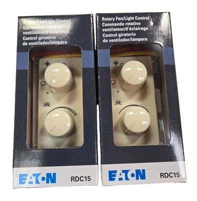 EATON RDC15-A Rotary Dial Ceiling Fan Light Dimmer Control Almond 300w 4 Speed 2