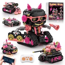 5in1 STEM Robot Building Kits for Kids 6-12, APP Remote Control STEM Rock R...