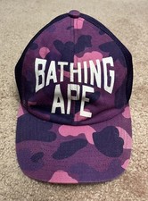 BAPE Purple Trucker Hat Camo Nigo 2006 Rare  ...