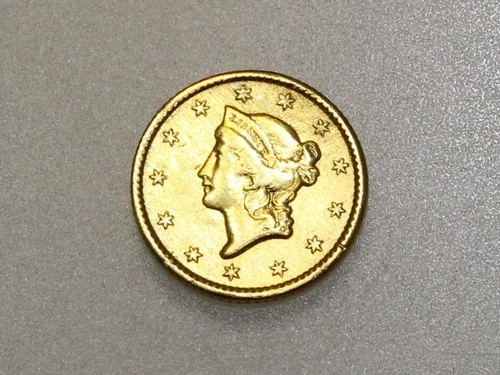 1853 $1 LIBERTY HEAD ONE DOLLAR GOLD COIN JEWELRY PIECE
