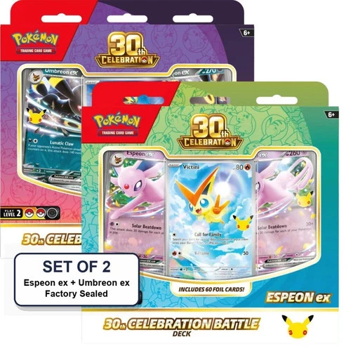 Pokemon 30th Celebration Battle Deck Set of 2 Decks Both Artwork - product listing photo