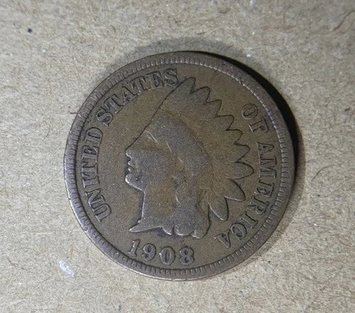 1908 P Indian Head Penny 1 Cent
