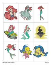132 NEW MERMAID EMBROIDERY MACHINE DESIGNS COLLECTION PES JEF HUS DST USB DRIVE