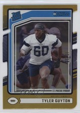 2024 Panini Donruss Rated Rookie Gold Press Proof Die-Cut 13/25 Tyler Guyton 8mm