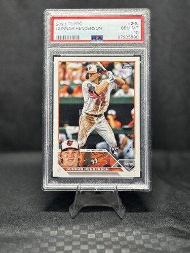 2023 Topps Series 1 #206 Gunnar Henderson (RC) PSA 10 Gem Mint