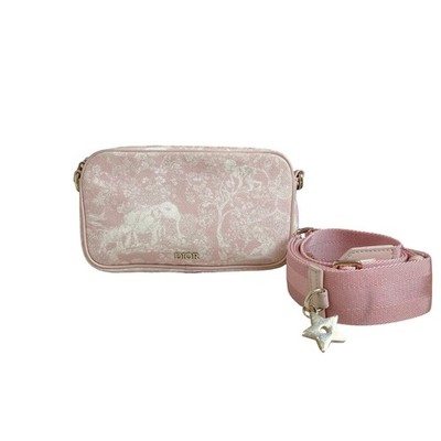 Dior 3-in-1 Camera Bag Pink Canvas Crossbody Bag Pre-Owned