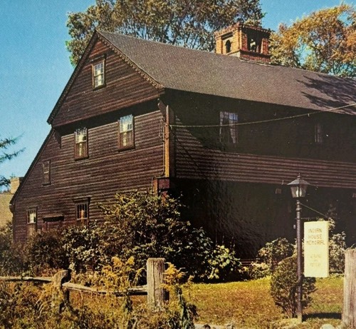 1970s Postcard Indian House Deerfield Massacre Massachusetts Vintage CHXE