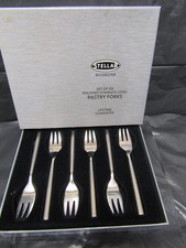 Stellar Rochester 6 Pastry Forks 18/10 Stainless Steel in original box