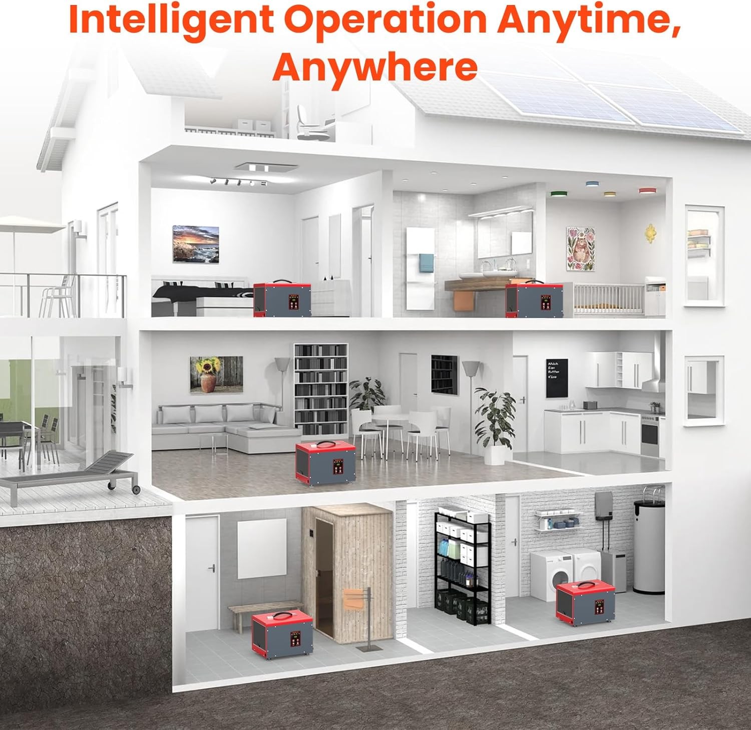 Abestorm Guardian SN35P 70 Pints  Crawl Space Dehumidifiers, Compact Portable