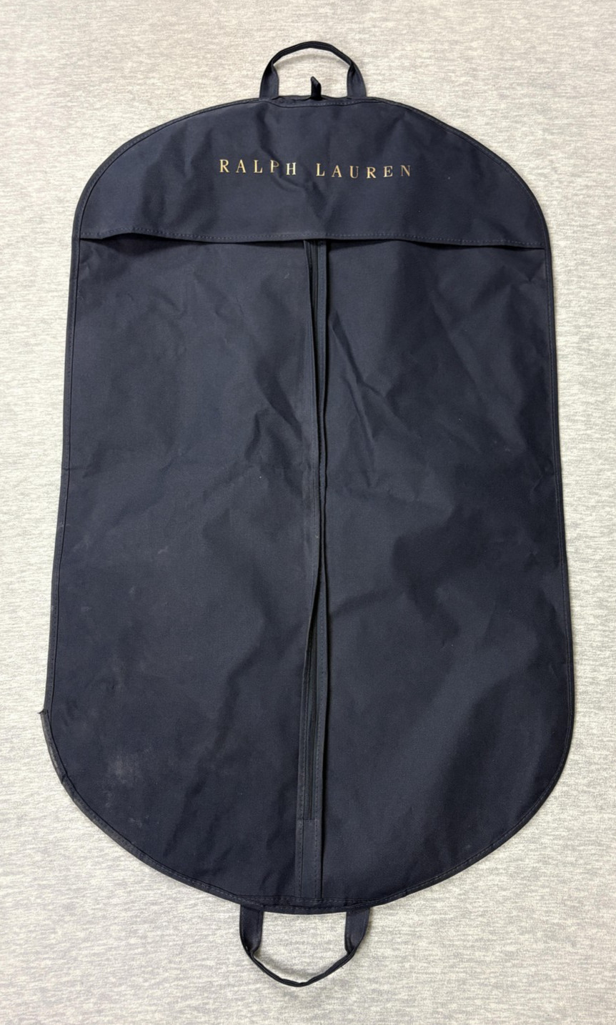 Ralph Lauren Garment Bag Mens Blue 39" Soft Case Suit Jacket Travel Full Zip