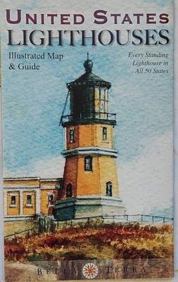 United States Lighthouses Illustrated Map & Guide