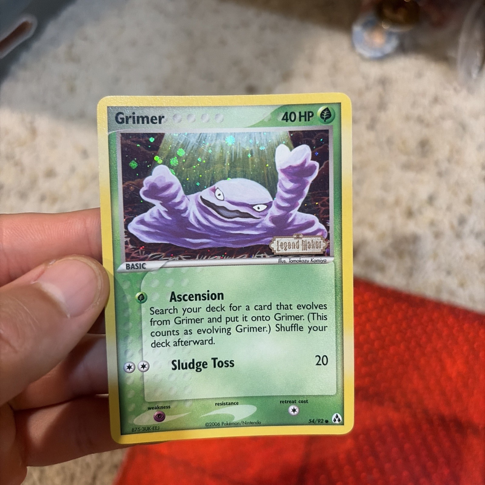 Grimer Pokémon 2006 EX Legend Maker Reverse Holo Stamped 54/92 VLP