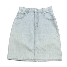 Vintage 90s Guess Georges Marciano Denim Skirt 27 High Waisted Light Wash USA