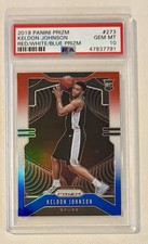 2019 PANINI PRIZM KELDON JOHNSON #273 RED WHITE BLUE PSA 10 GEM MINT RC SPURS