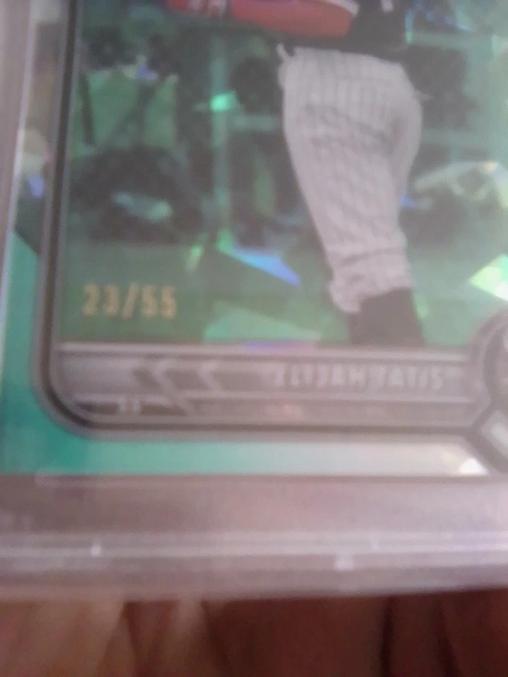 2022 Bowman Chrome Prospects Sapphire Elijah Tatis Aqua /55 PSA 9 Mt #BCP23 1st - Image 3 of 4