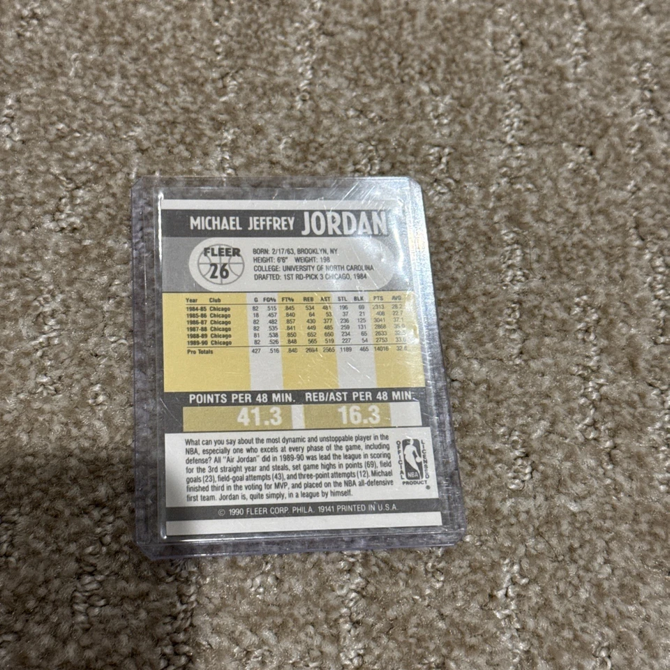 Tarjetas Fleer Michael Jordan 1989 y 1990. Foto 4 de 4