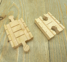 Thomas Wooden Adapter Track Lot Of 2 Learning Curve Clickity-Clack M-M F-F