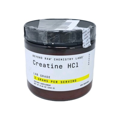 BEYOND RAW Chemistry Labs Creatine HCl Powder  120 Servings