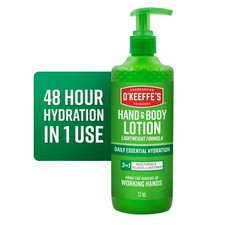 O'Keeffe's Working Hands Hand and Body Lotion, 12oz Pump, Heals Relieves Extre