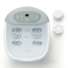 Image of COSTWAY Foot Spa Massager Foot Bath Soak Tub with Heat & Bubble-Grey