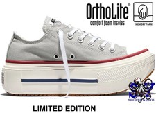 Converse Women's Chuck Taylor All Star Lift Double Stack Platform Grey NEW Shoes