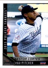 2015 Pulaski Yankees Choice #5 Nestor Cortes Hialeah Florida FL Baseball Card