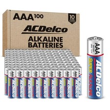 ACDelco AAA Super Alkaline Batteries 100-Pack Bulk Home Office Electronics Use