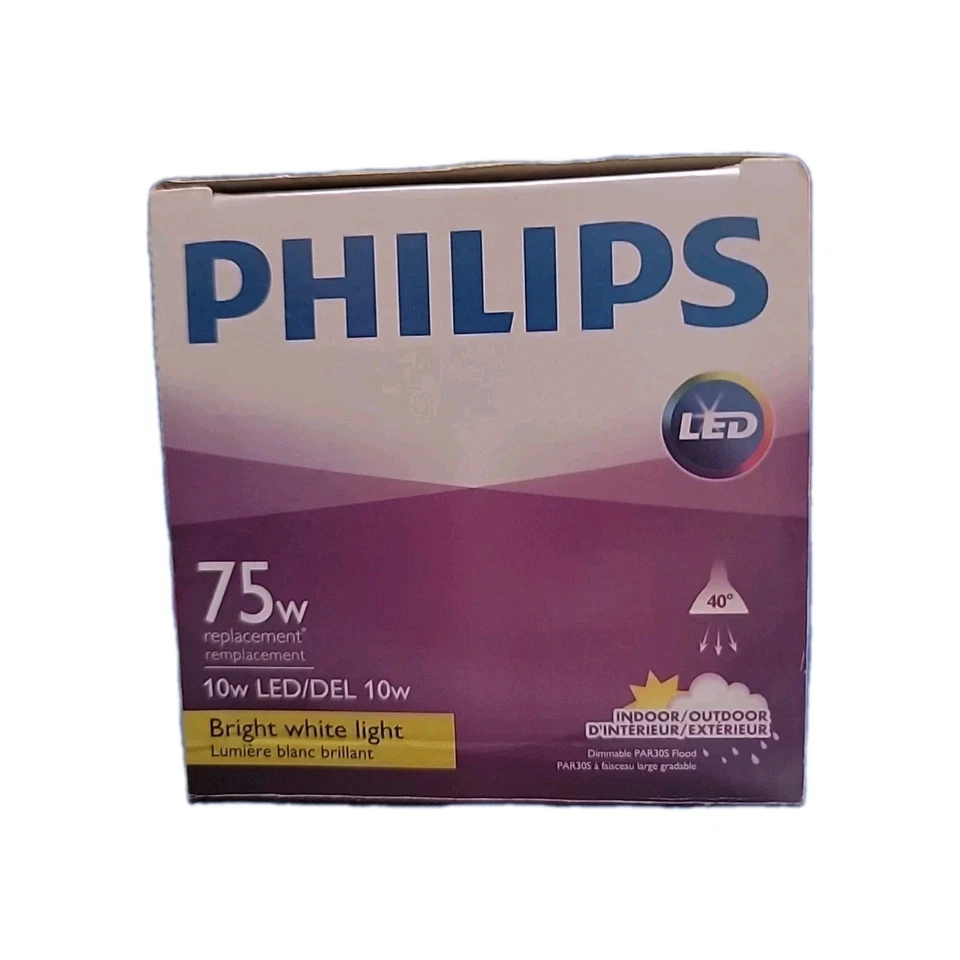 Philips Dimmable LED PAR30S Flood Bright White Light Bulb FS 75w Replacement. - Image 4 of 4