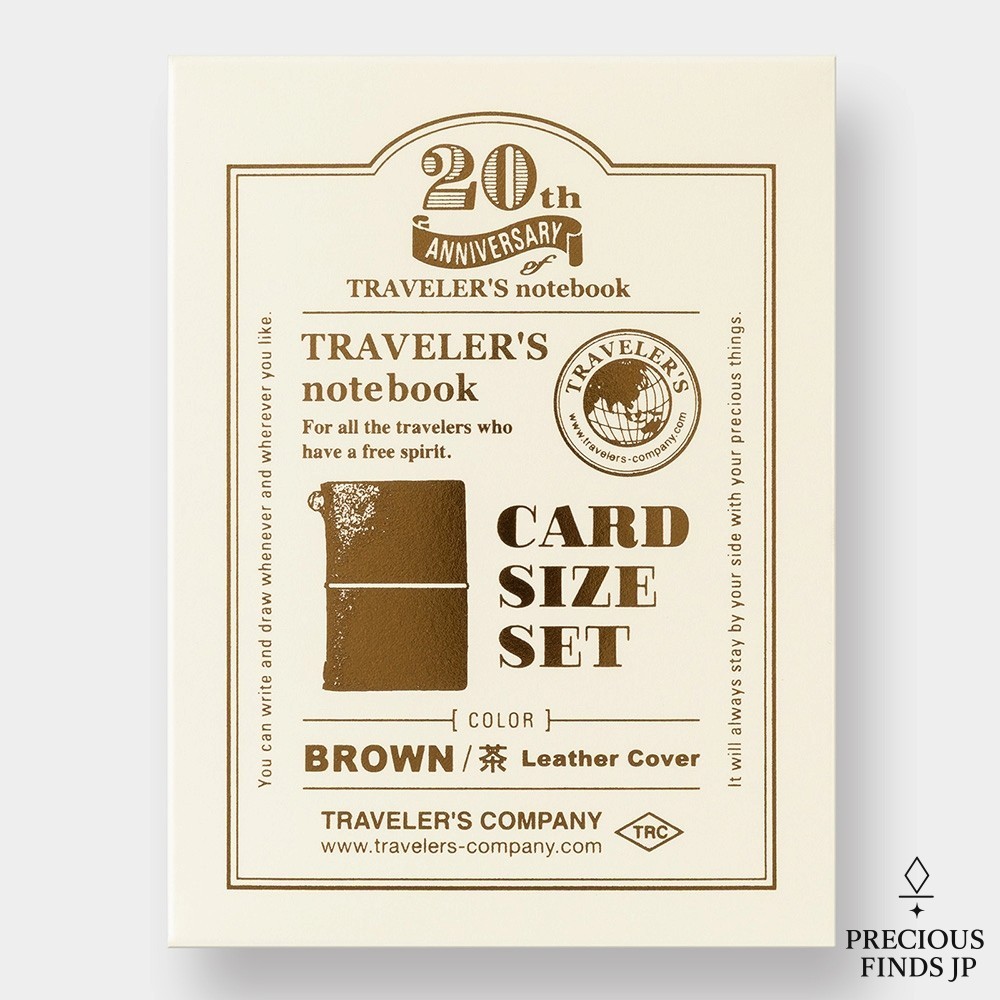 TRAVELER'S notebook Card Size 20th Anniversary Set Color Brown | eBay