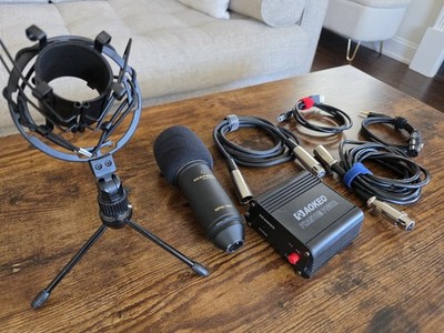 Marantz Professional MPM-1000 Microphone, 48V phantom power and XLR  cables
