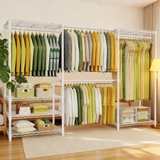 Grande Appendiabiti in Metallo Armadio Aperto con Scarpiera Appendiabiti