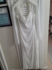 David Bridal Wedding Dress Size 16 Ivory With Scarf