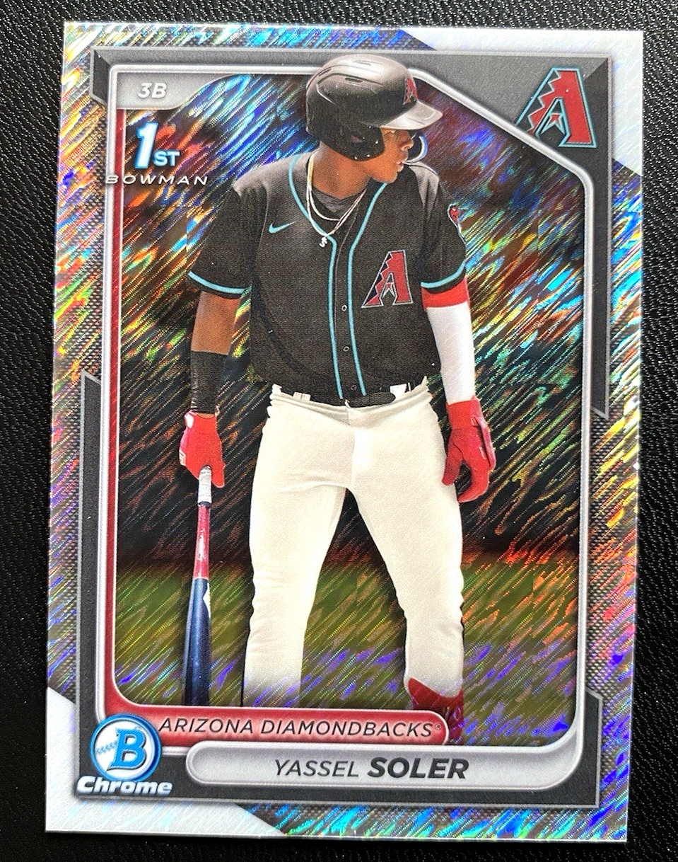 YASSEL SOLER 2024 BOWMAN CHROME 1ST SHIMMER DIAMONDBACKS H25
