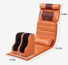 Full Body Massage Mat Shiatsu Heat Vibration Therapy Adjustable Intensity