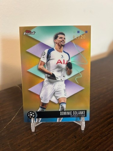 2026 Topps Finest UEFA Dominic Solanke Rare Gold Parallel #d 02/20 SPURS