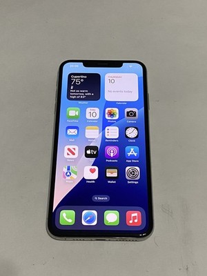 Apple iPhone XS Max 256GB Silver AT&T Good Condition 100% Battery Read* #7B