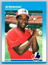 1987 Fleer #327 Al Newman Rookie Card Montreal Expos. rookie card picture