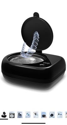 50kHz Cordless Retainer Deep Cleaning Ultrasonic Dental Teeth Nightguard Machine