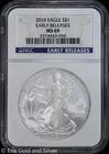 2010 $1 American Silver Eagle NGC MS 69 | Early Releases Uncirculated UNC BU