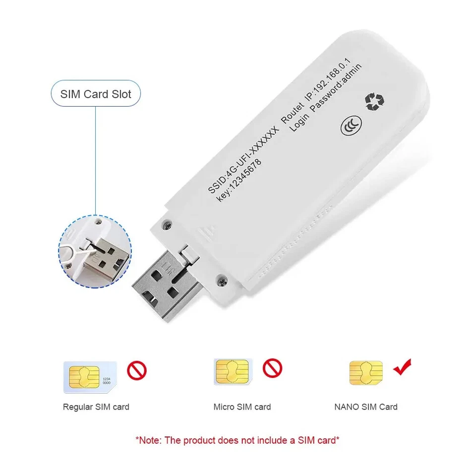 Lte Router Modem 4G Wifi SIM Card Dongle Portable Mobile Wifi Uif Plug and Play - Image 4 of 4