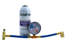 134a Replacement Refrigerant w Stop Leak 8 oz cn & Gauge kit EQUIV to 21oz #2032
