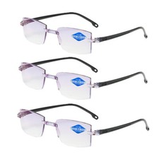 3 Pack Bifocal Anti Blue Ray Reading Glasses 1.0 1.5 2.0 2.5 3.0 3.5 4.0