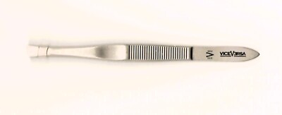 Pince à épiler Sourcils Vice-Versa 9 Cm - Mors Biais En Acier Inoxydable, Neuve