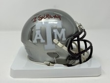 Isaiah Spiller Autographed Chargers Texas A&M Aggies Mini Helmet Beckett