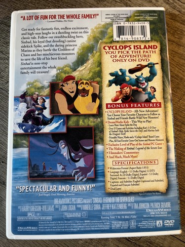 Sinbad: Legend of the Seven Seas (DVD, 2003, Widescreen) - 第 2/3 張圖片