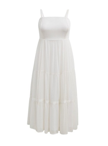 sachin and babi light blue dress Elegant Salmon pink pleated chiffon dress with large main image 1